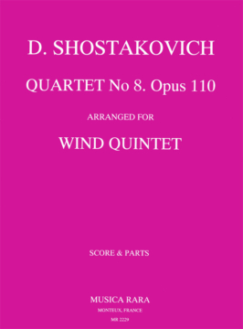 Quartet 8 op 110 (fl,ob,cl,fg,cor)(score,parts)