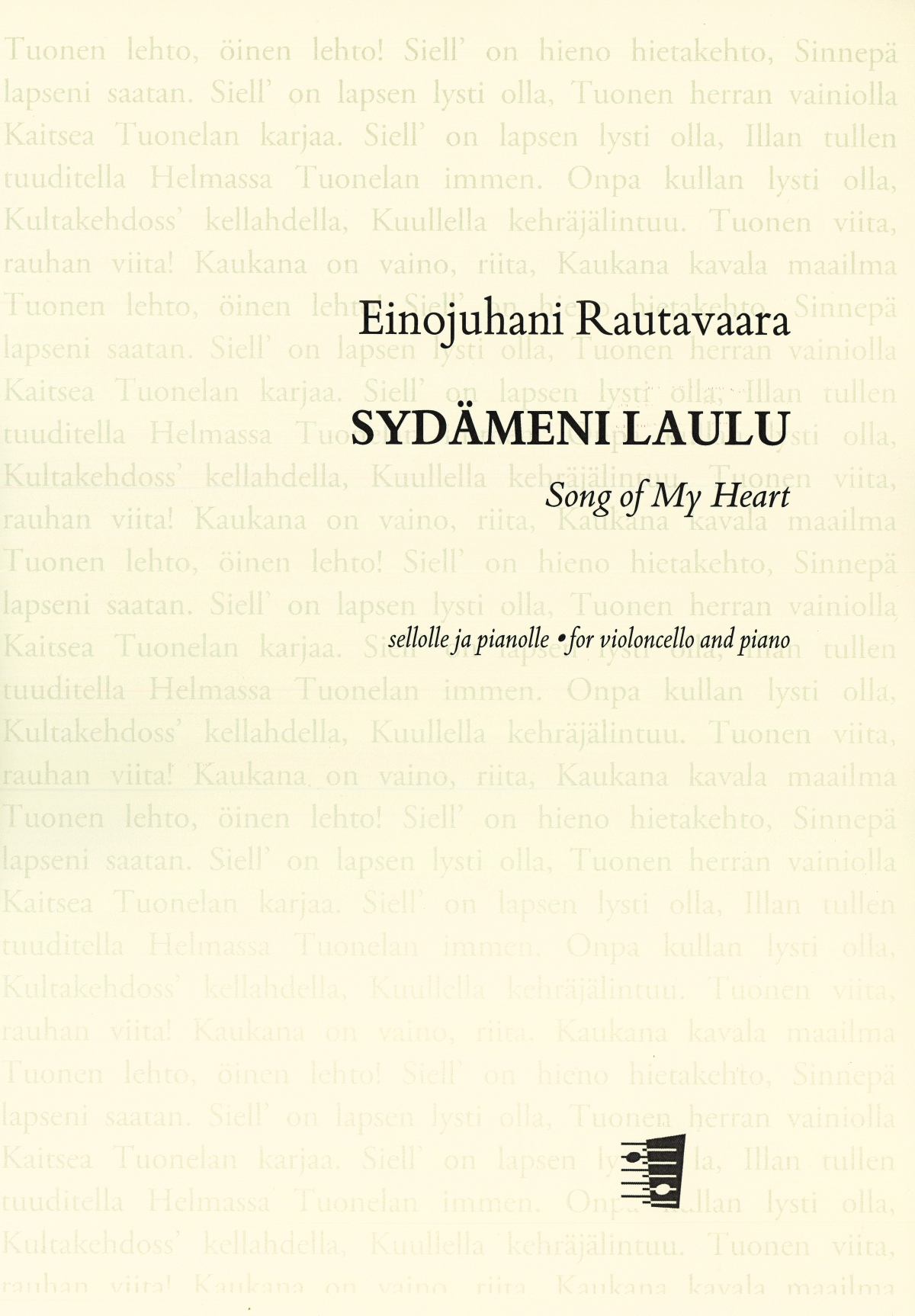 Sydämeni laulu (Song of my Heart)(vc,pf)