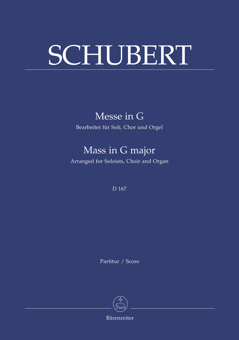 Messe G D167 (SATB,soli,org)(vocal score)
