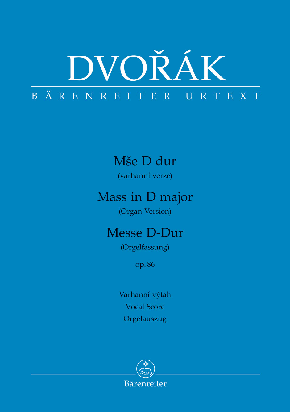 Messe D op 86 (organ version)(vocal score)