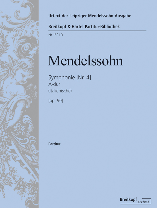 Sinfonie 4 A op 90 "Italian" (study score)