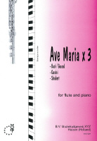 Ave Maria x 3 (Bach-Gounod,Caccini,Schubert)(fl,pf)