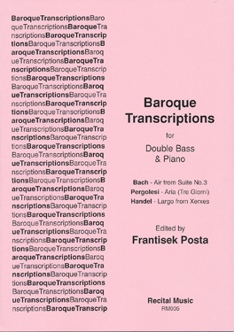 Baroque Transcriptions (Posta)(cb,pf)
