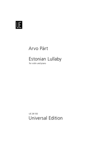 Estonian Lullaby (vl,pf)